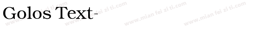 Golos Text字体转换